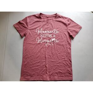 Women's "Mamacita needs a margarita" pink shirt‎ size medium